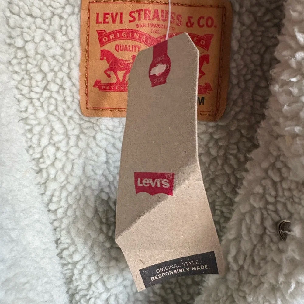 Levi's Blue Lightweight Sherpa Jacket - Picture 3 of 4